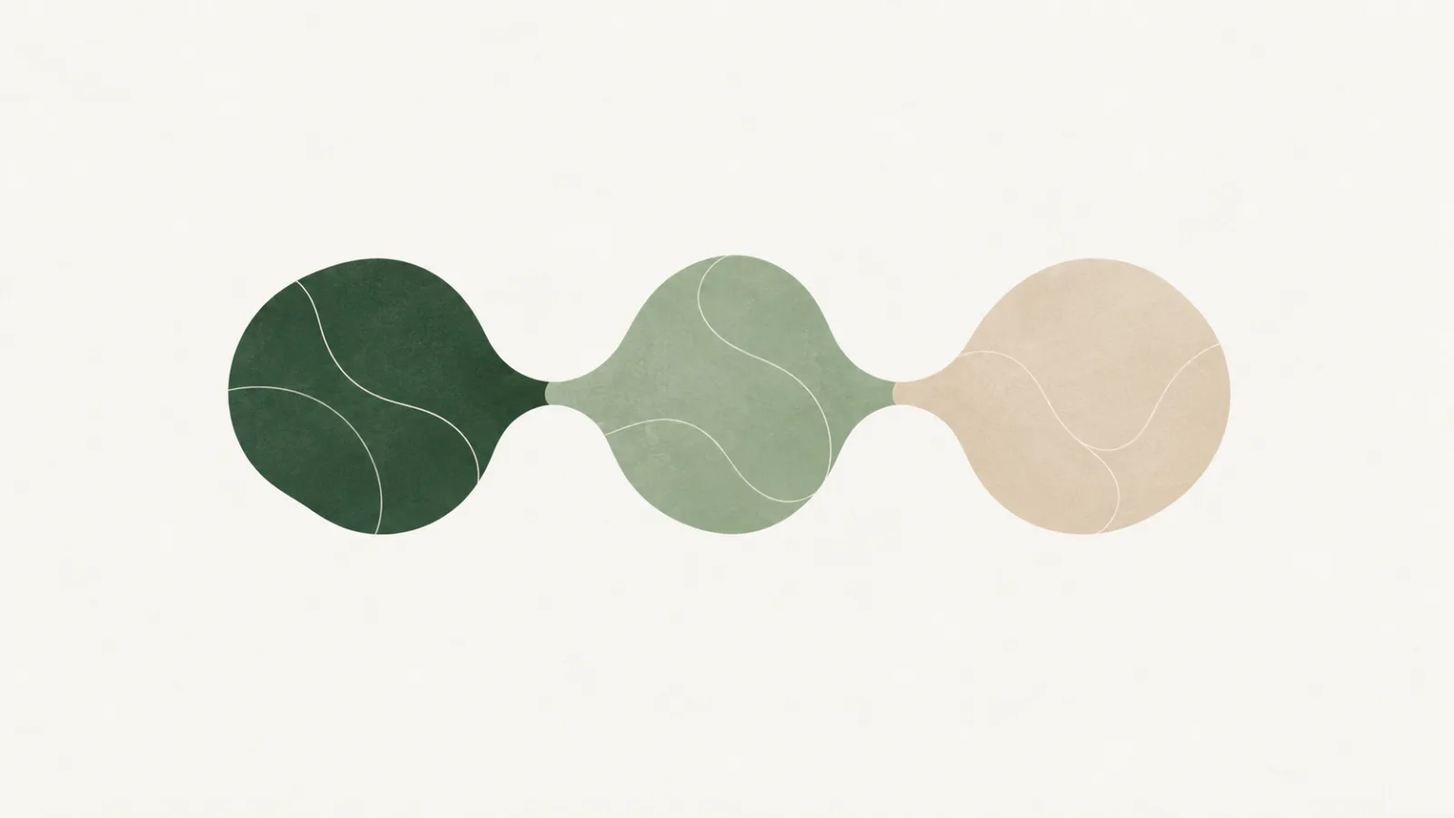Illustration of three linked shapes representing the three amino acids in glutathione