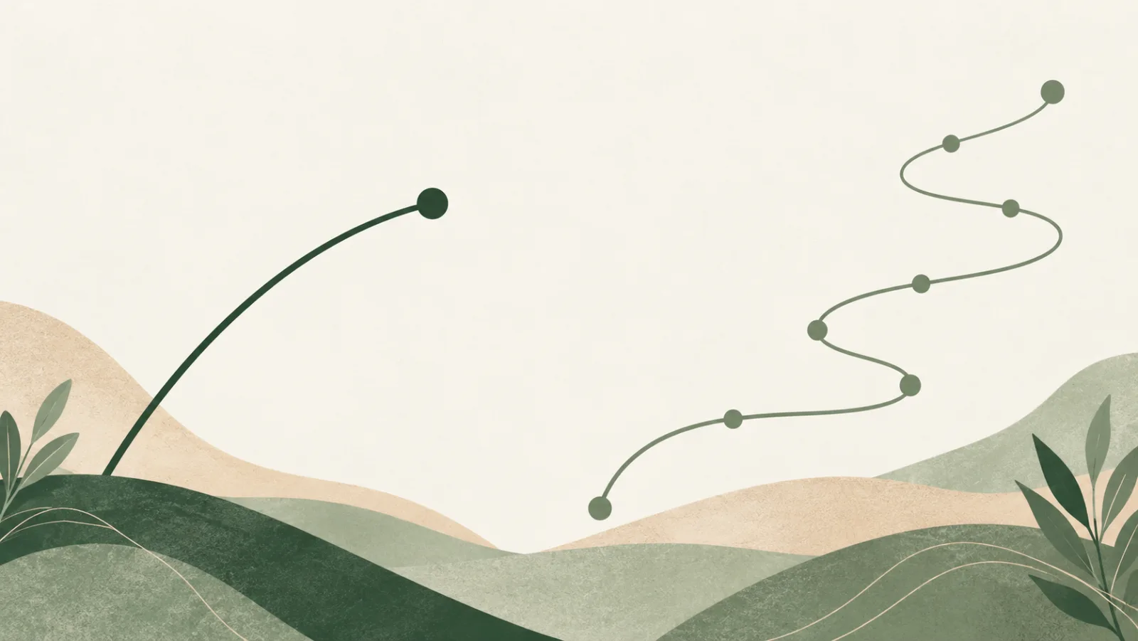 Illustration of a short direct line beside a long winding line of small dots, showing an IV push and a drip